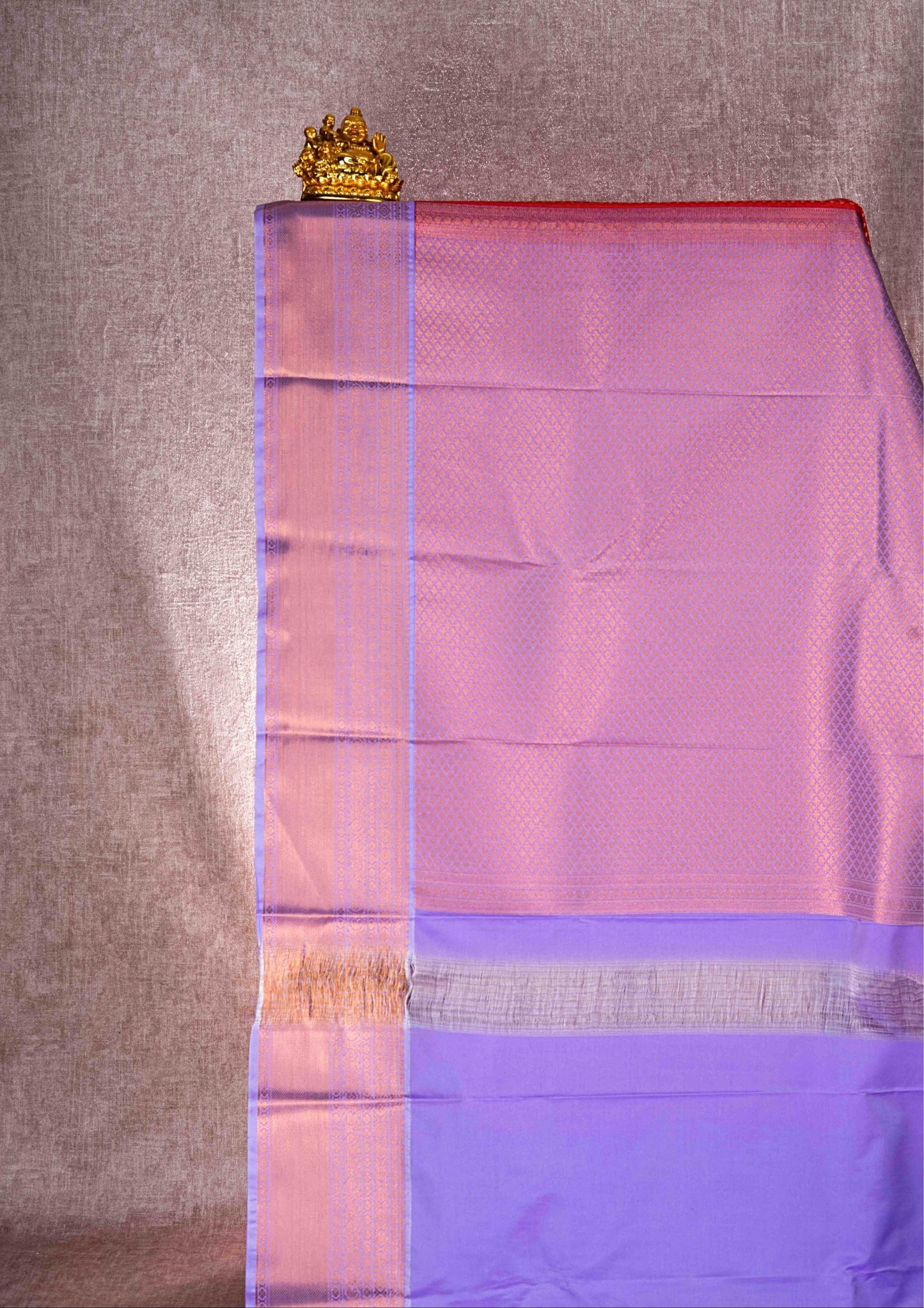 Mustard Yellow Checks Semi Silk Saree With Magenta Blouse