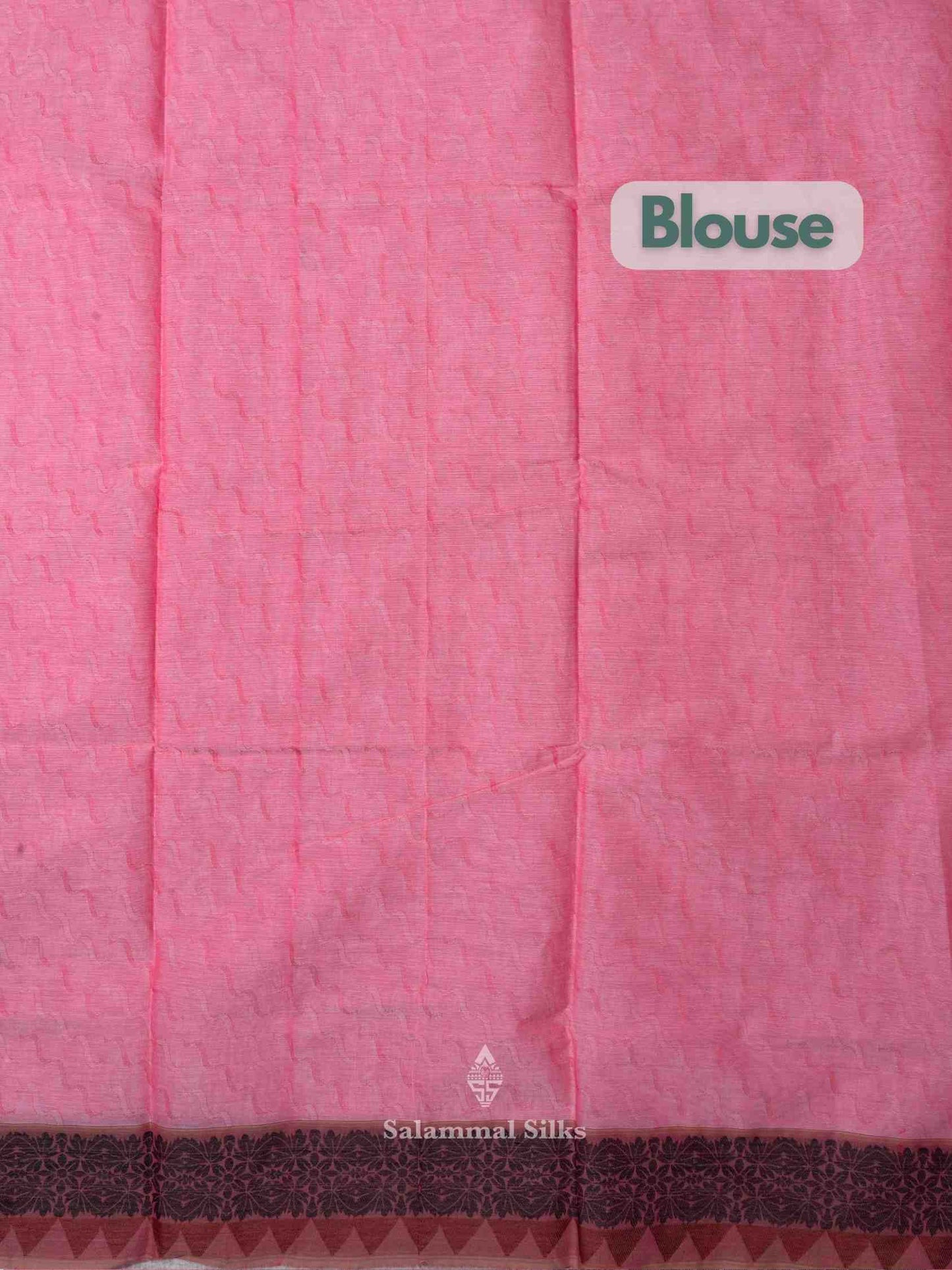 Pink Color Cotton Saree with Thread Border and Running Blouse