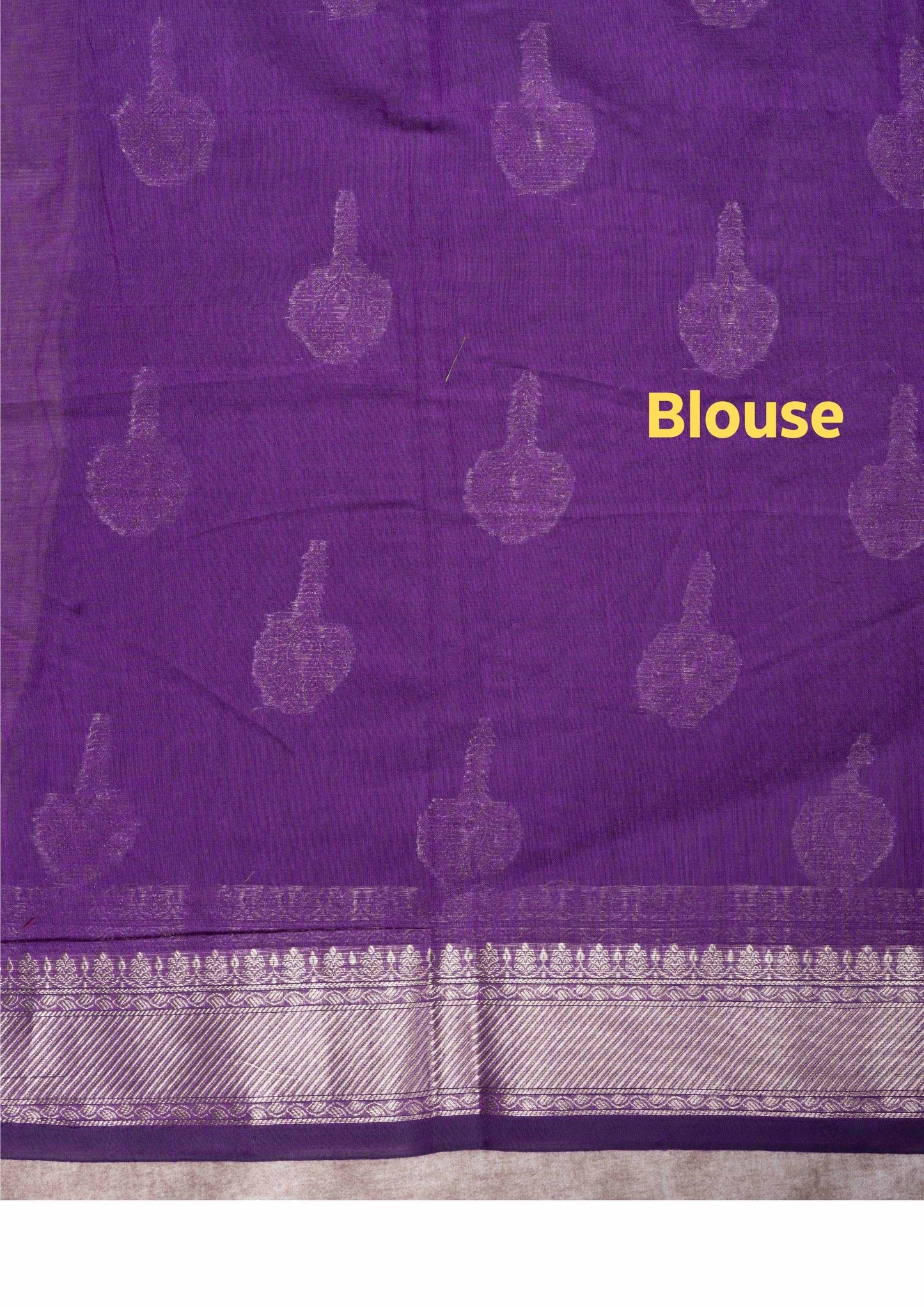 Banaras Fancy Linen Mix Violet Saree With Blouse