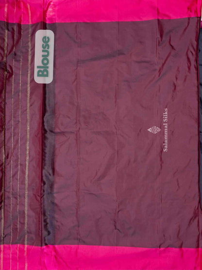 Olive Green Color Arni Semi-Silk saree with Maroon Blouse