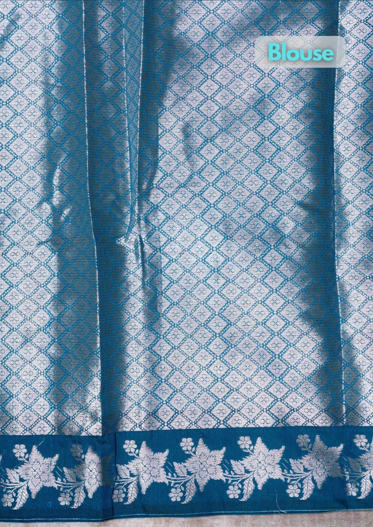 Fancy Cotton Mix Saree Brown With Grand Blouse
