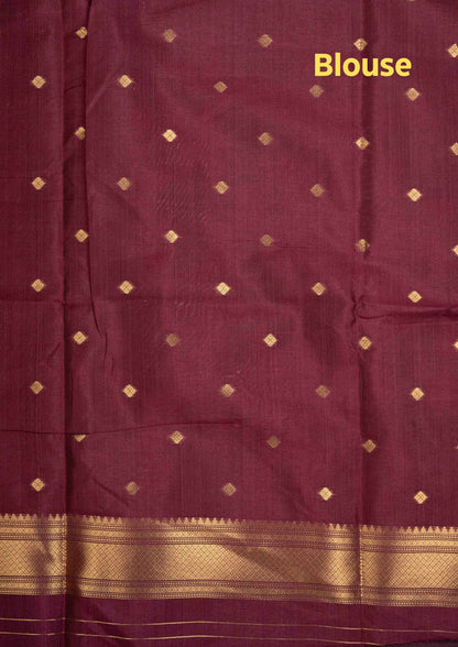 Konkan Semi Silk Saree Blue Colour With Self Border