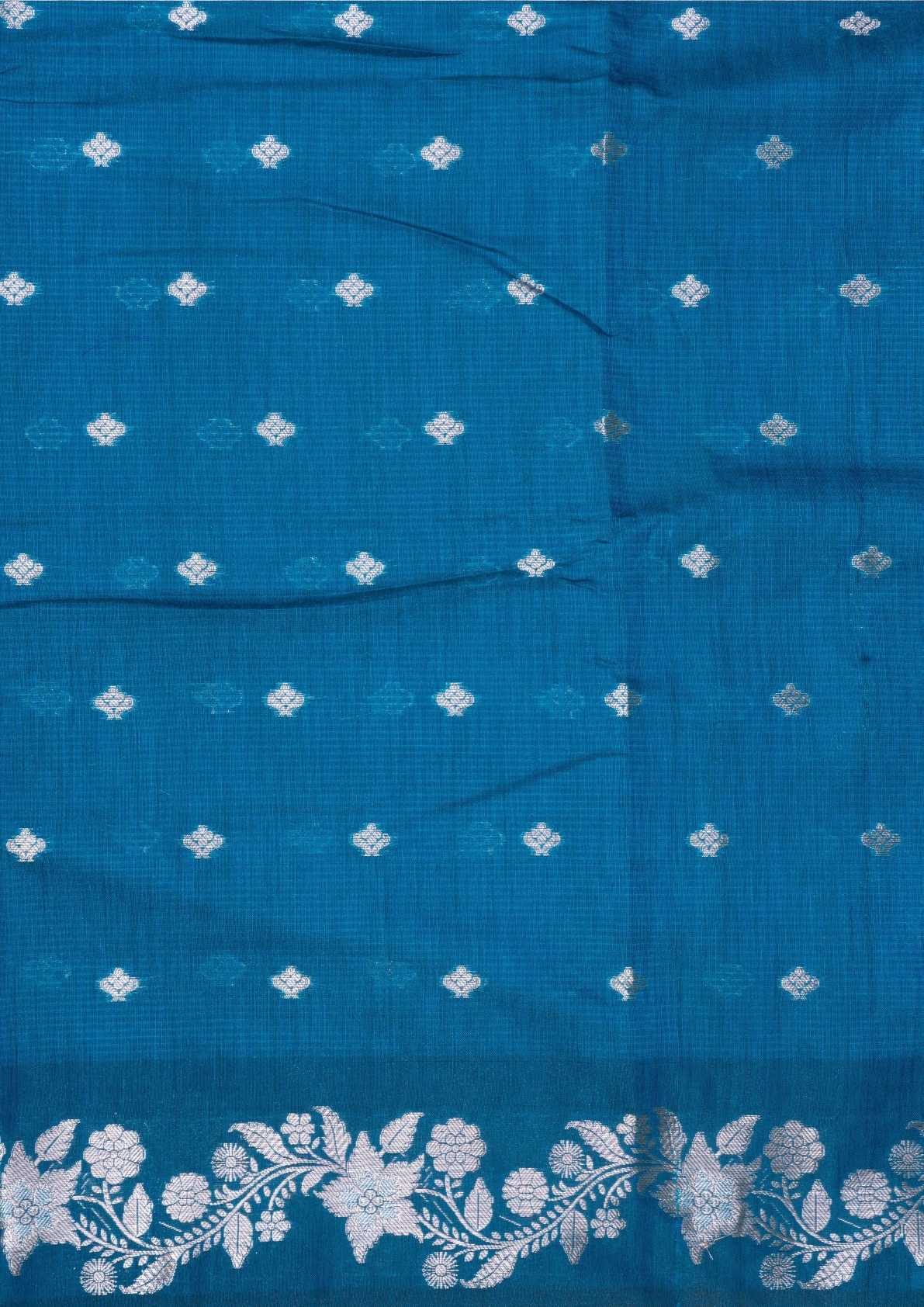 Fancy Cotton Mix Saree Brown With Grand Blouse