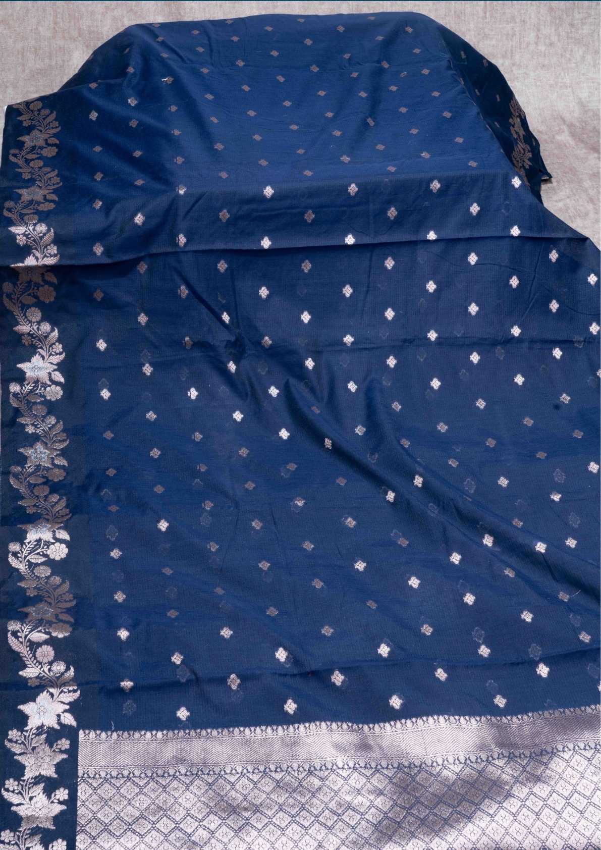Fancy Cotton Mix Saree Brown With Grand Blouse