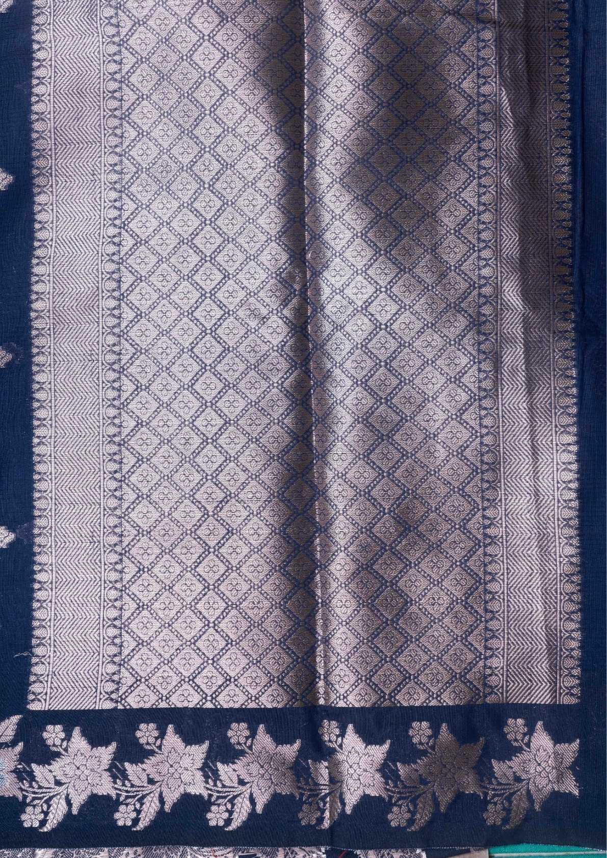 Fancy Cotton Mix Saree Brown With Grand Blouse