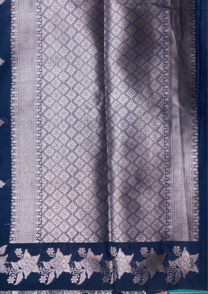 Fancy Cotton Mix Saree Brown With Grand Blouse