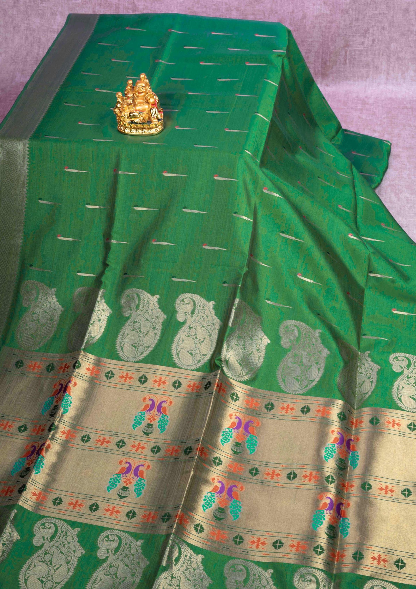 Konkan Semi Silk Saree Blue Colour With Self Border