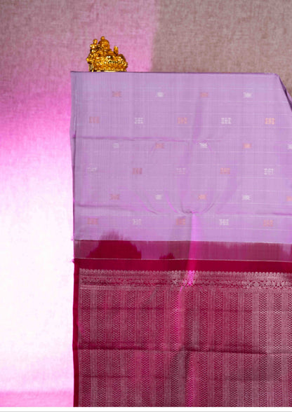 Kanjivaram Pure Silk Saree Light Lavender Without Border
