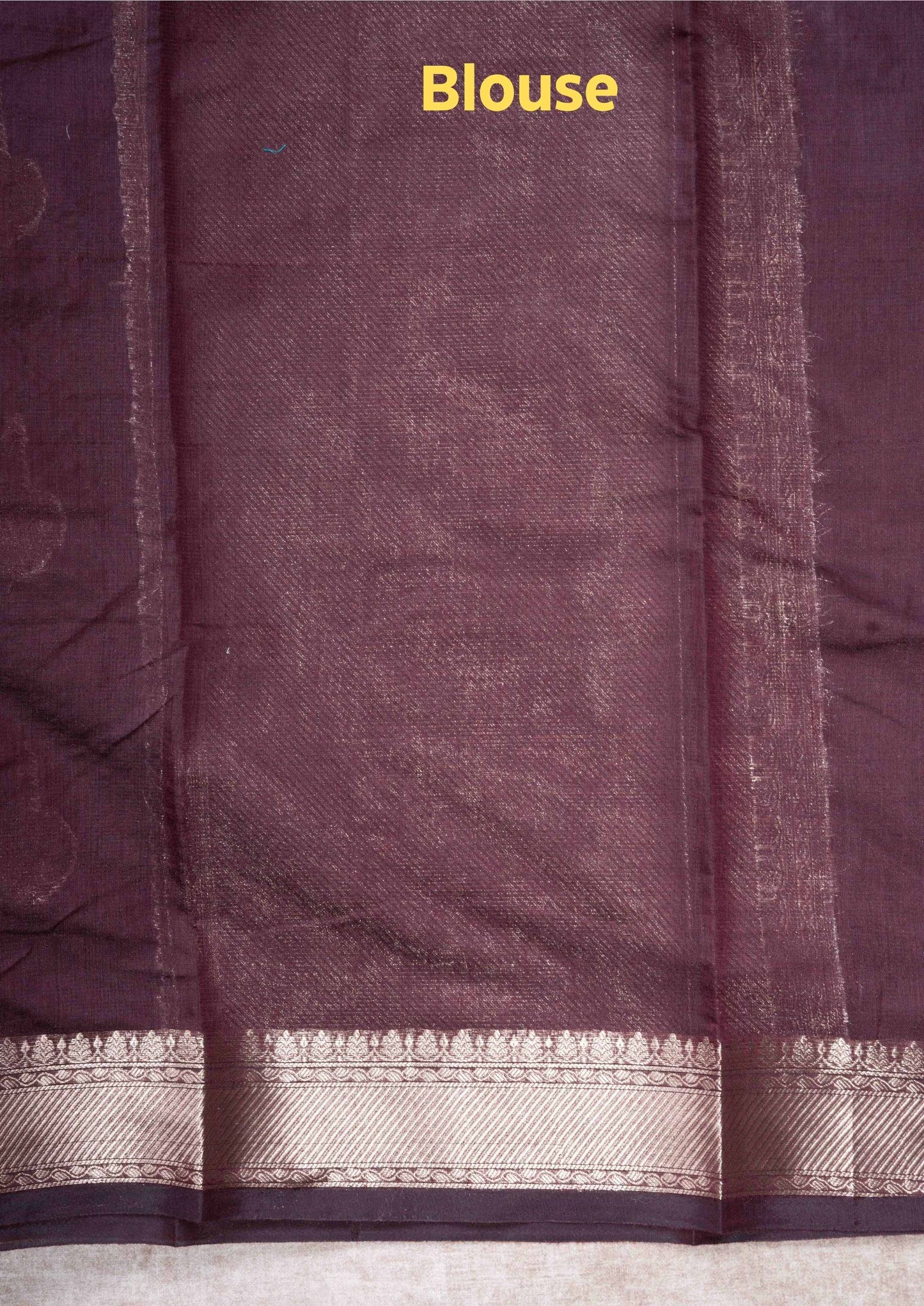 Banaras Fancy Linen Mix Violet Saree With Blouse