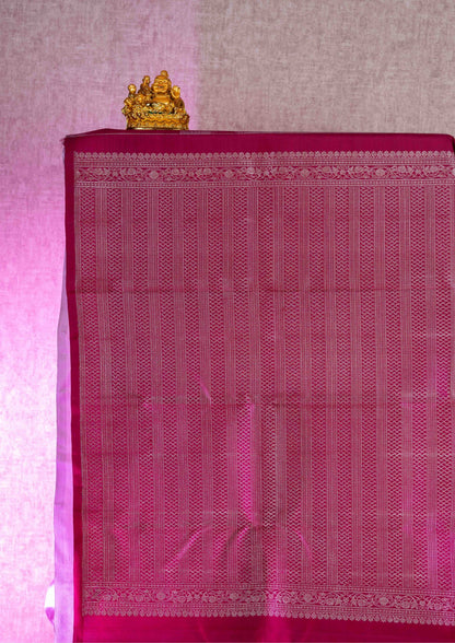 Kanjivaram Pure Silk Saree Light Lavender Without Border