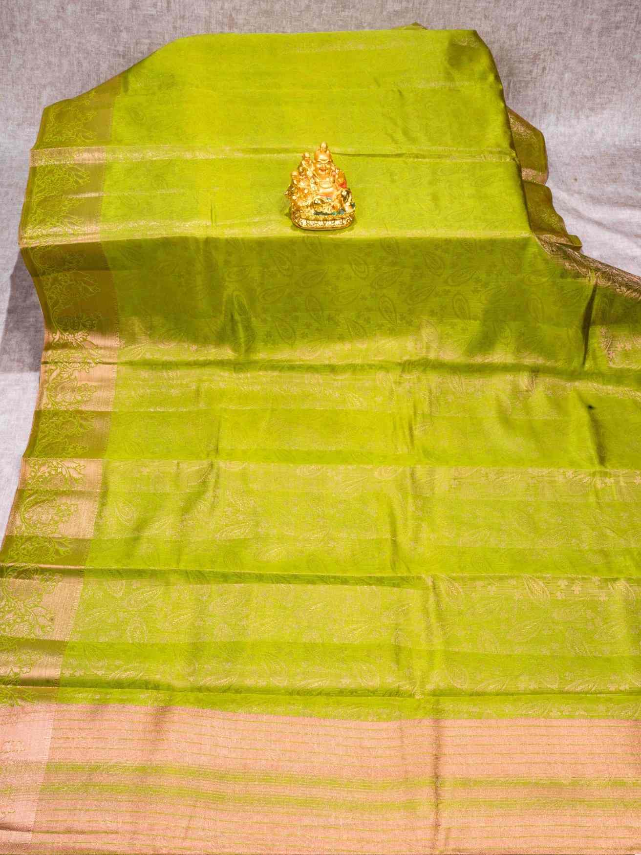 Grape Green Color Fancy Saree with Running Blouse