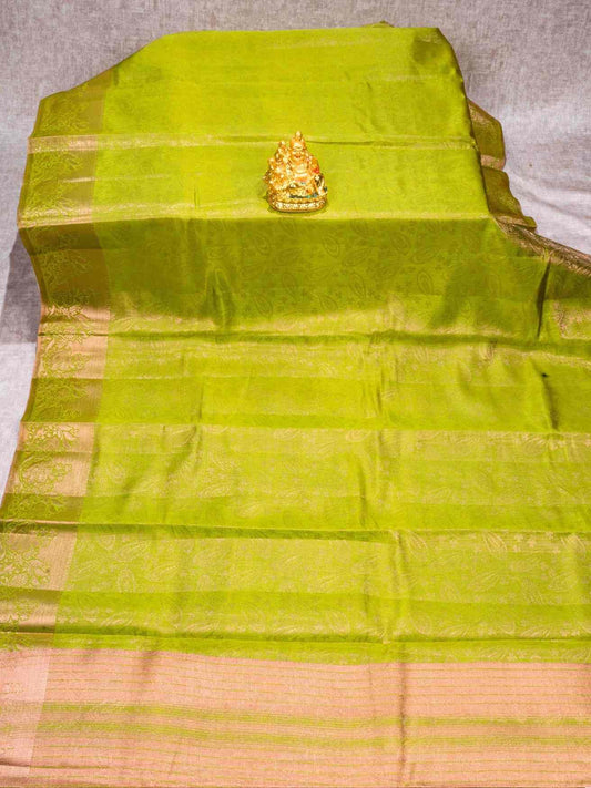 Grape Green Color Fancy Saree with Running Blouse