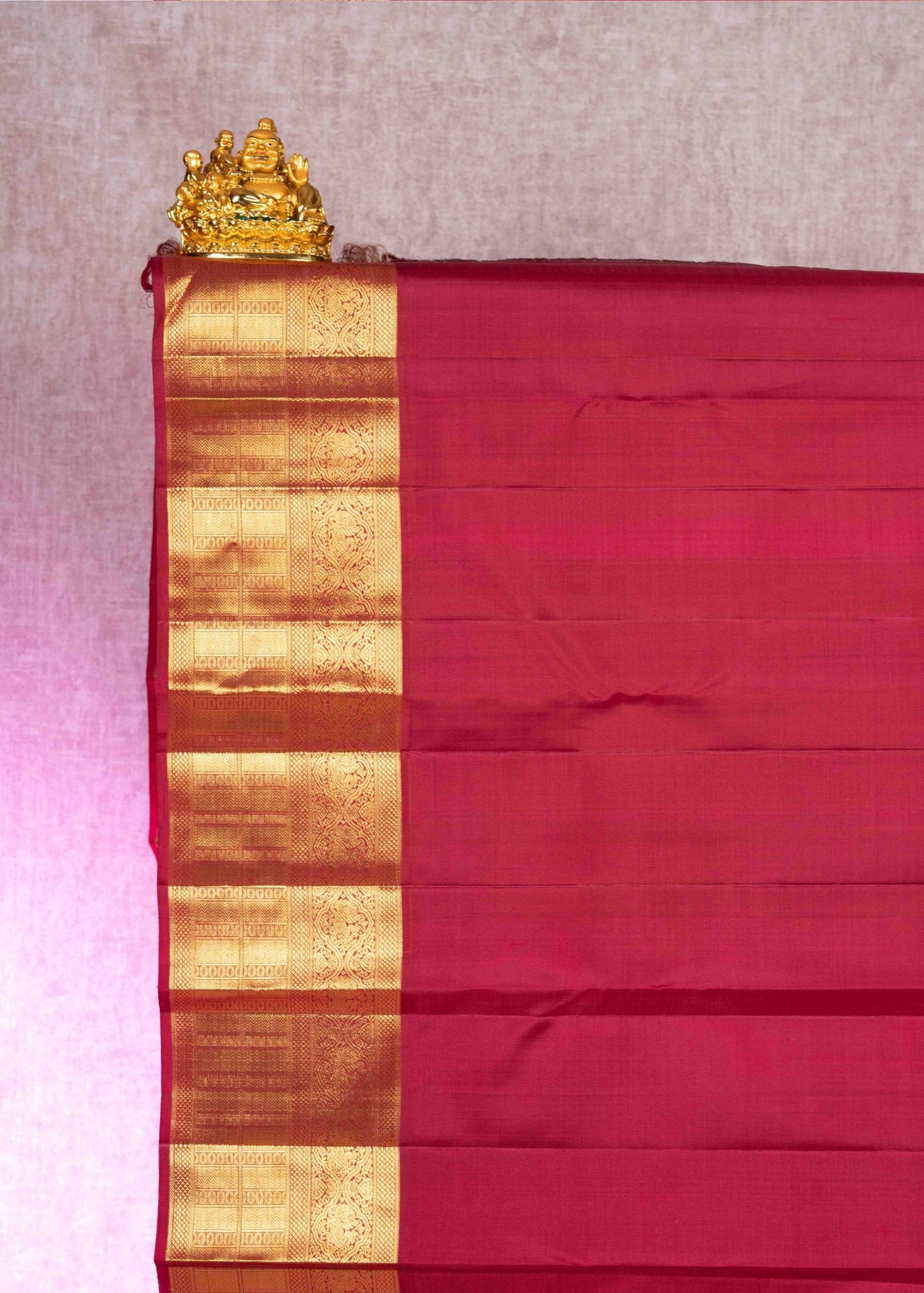 Kanjivaram Pure Silk Saree White With Maroon Blouse