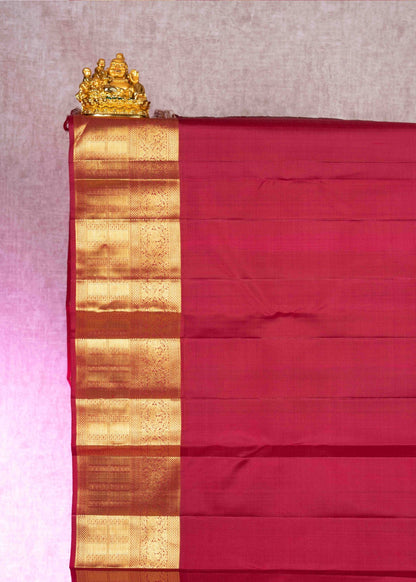 Kanjivaram Pure Silk Saree White With Maroon Blouse