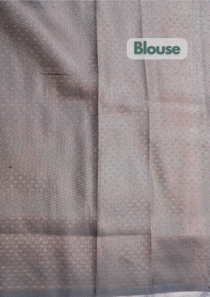 Fancy Soft Tissue Saree Ice Blue With Grand Blouse