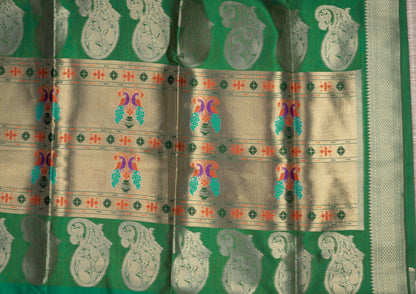 Konkan Semi Silk Saree Blue Colour With Self Border