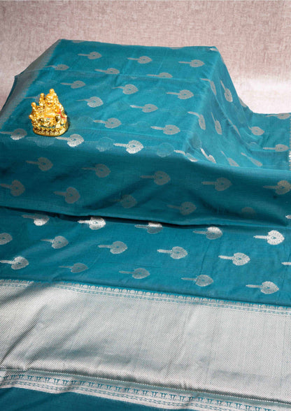 Banaras Fancy Linen Mix Violet Saree With Blouse