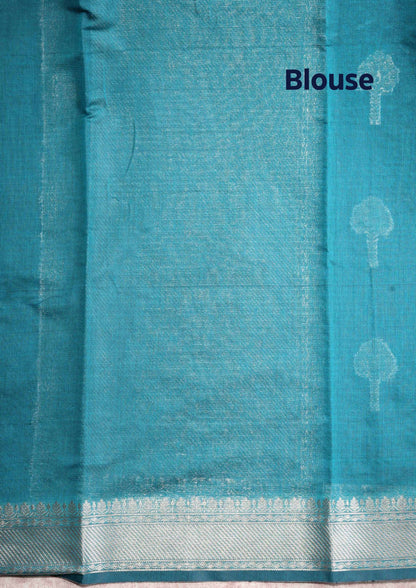Banaras Fancy Linen Mix Violet Saree With Blouse