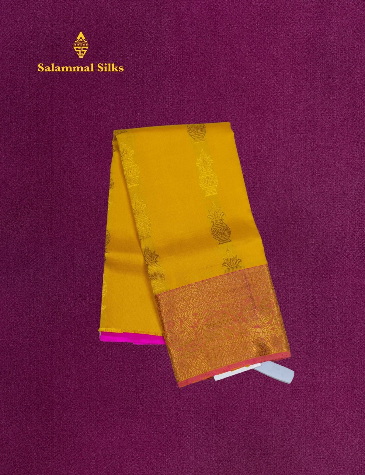 Pure Silk Pattu Pavadai (Mustard Yellow ) With Pink Blouse 18"