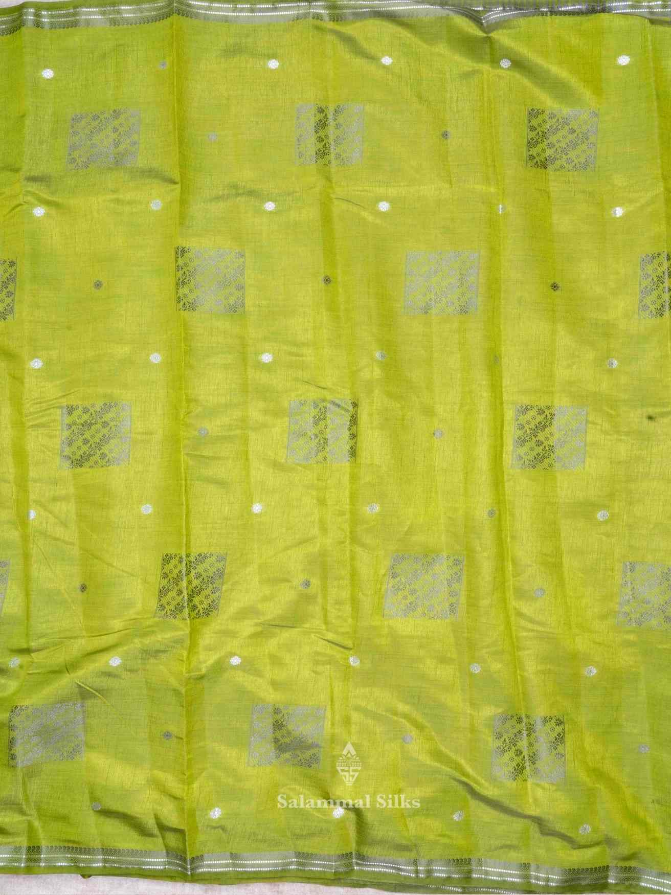 Olive Green Color Fancy Saree Small Border with Blouse