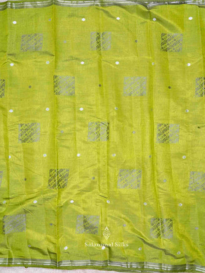Olive Green Color Fancy Saree Small Border with Blouse