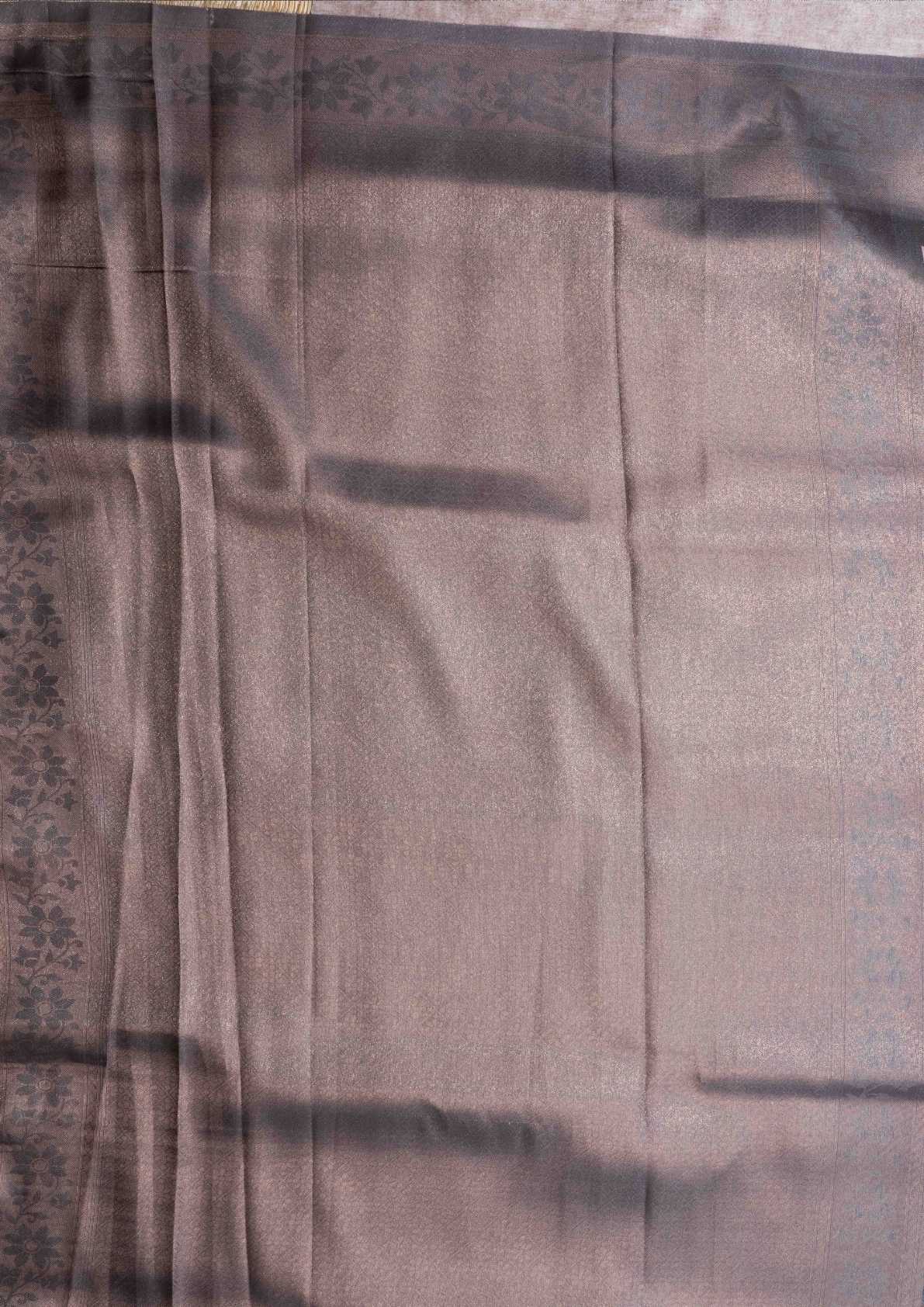 Fancy Soft Tissue Saree Ice Blue With Grand Blouse