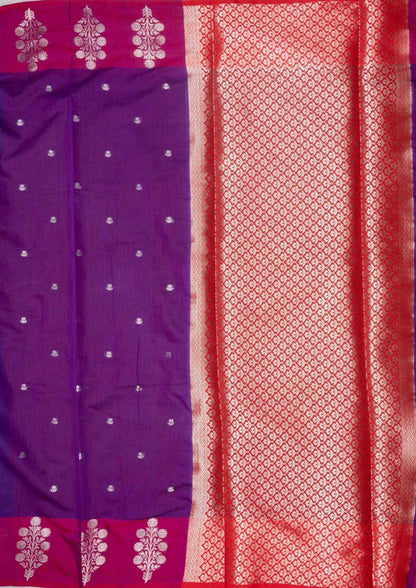 Fancy Cotton Mix Saree Brown With Grand Blouse
