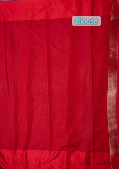Fancy Cotton Mix Saree Brown With Grand Blouse