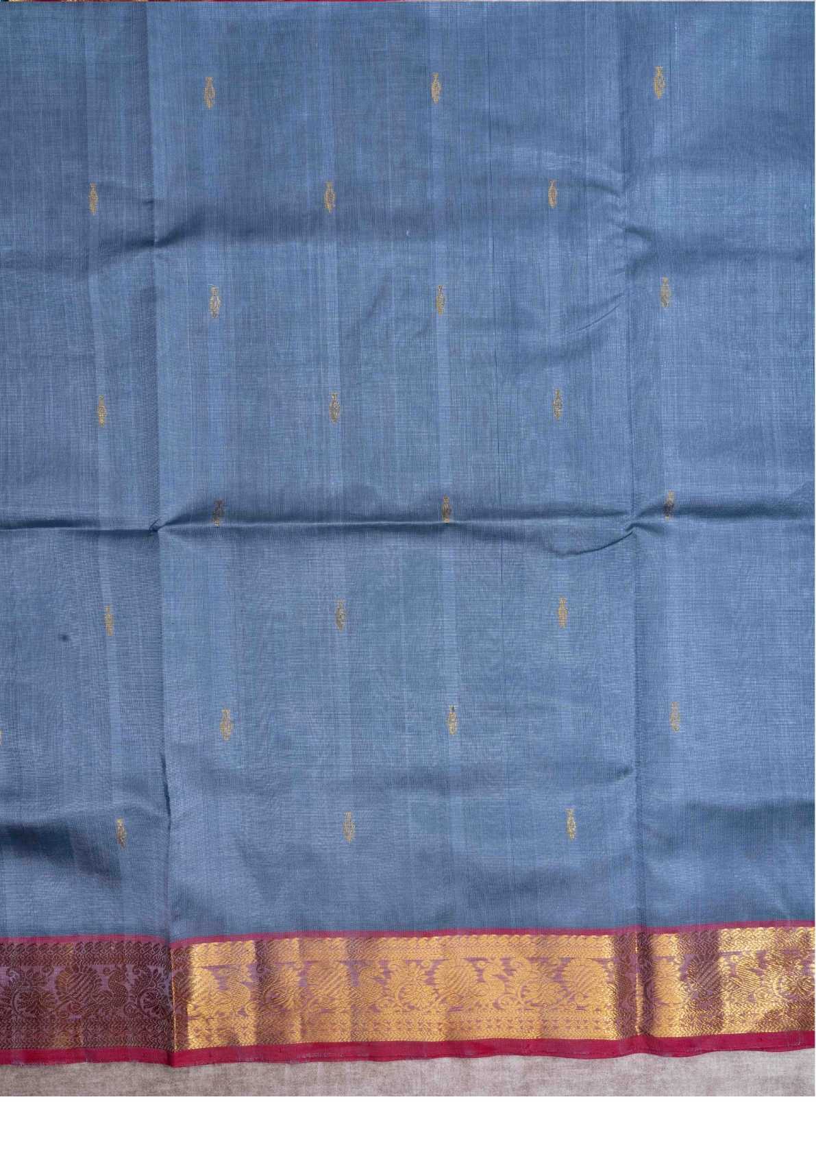 Gray Kanjivaram Pure Silk Cotton with Pink Blouse