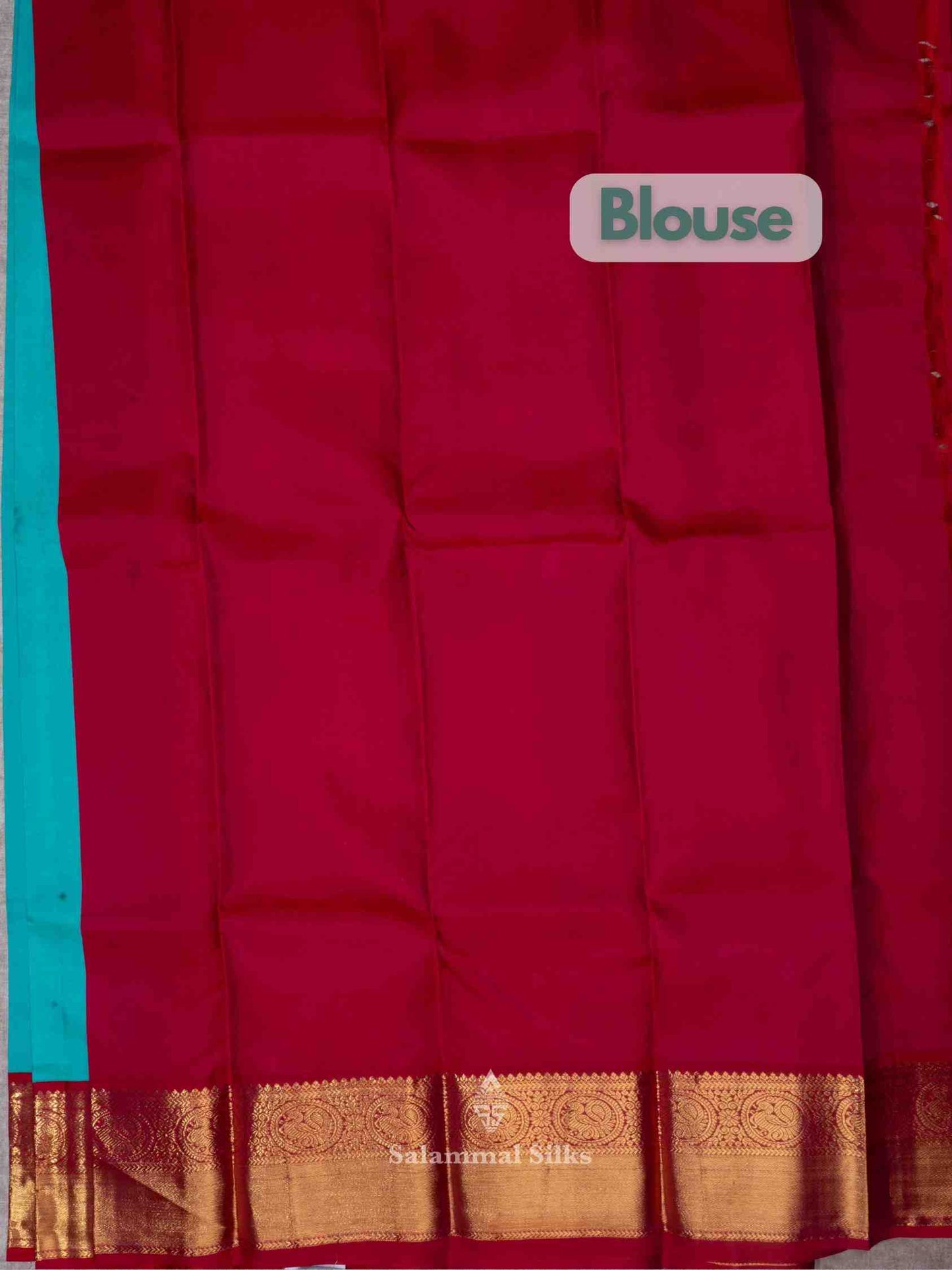 Rexona Green Color Kanjivaram Pure Silk Saree with Maroon Border and Blouse