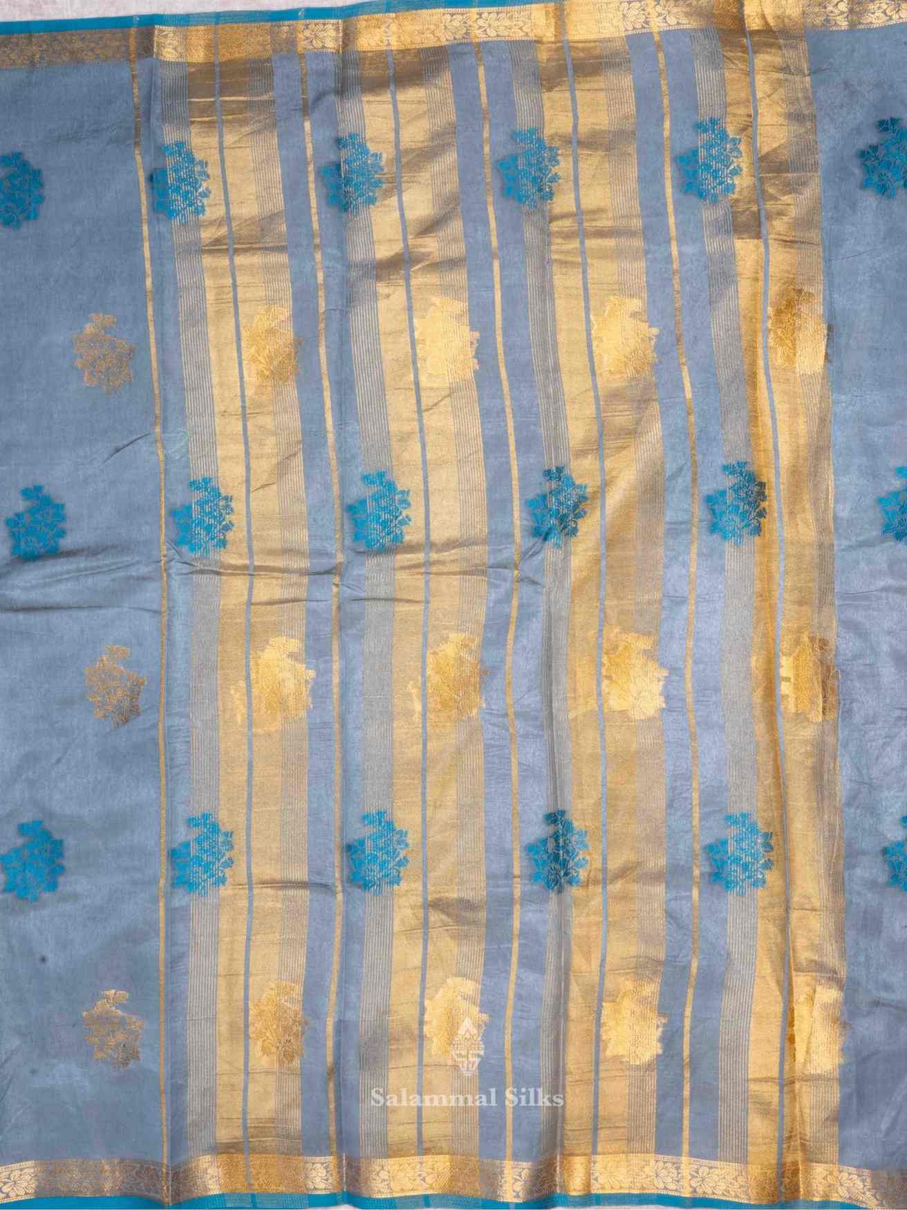 Grey Color Fancy Saree with Running Blouse