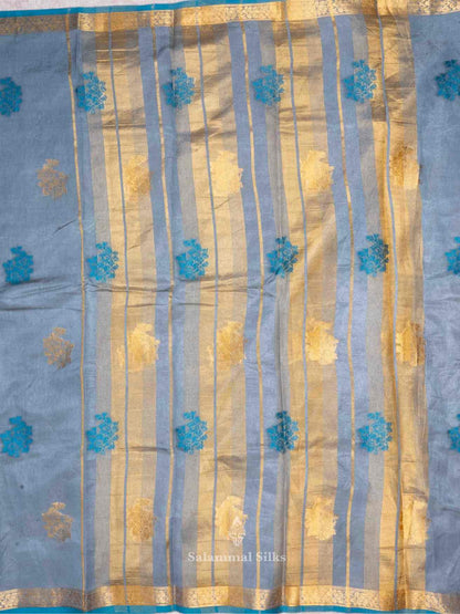 Grey Color Fancy Saree with Running Blouse