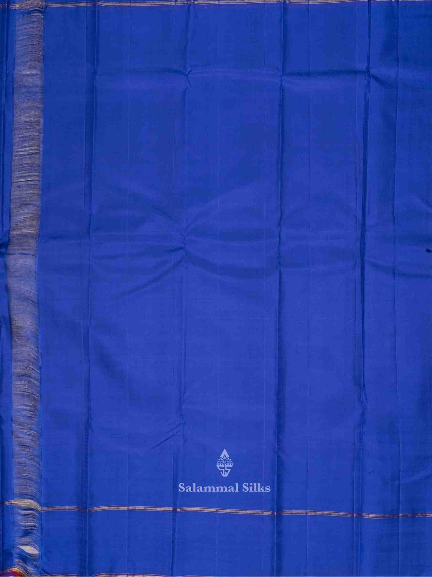 Lemon Yellow Kanjivaram Pure Silk Saree Ink Blue Temple Border with Blouse