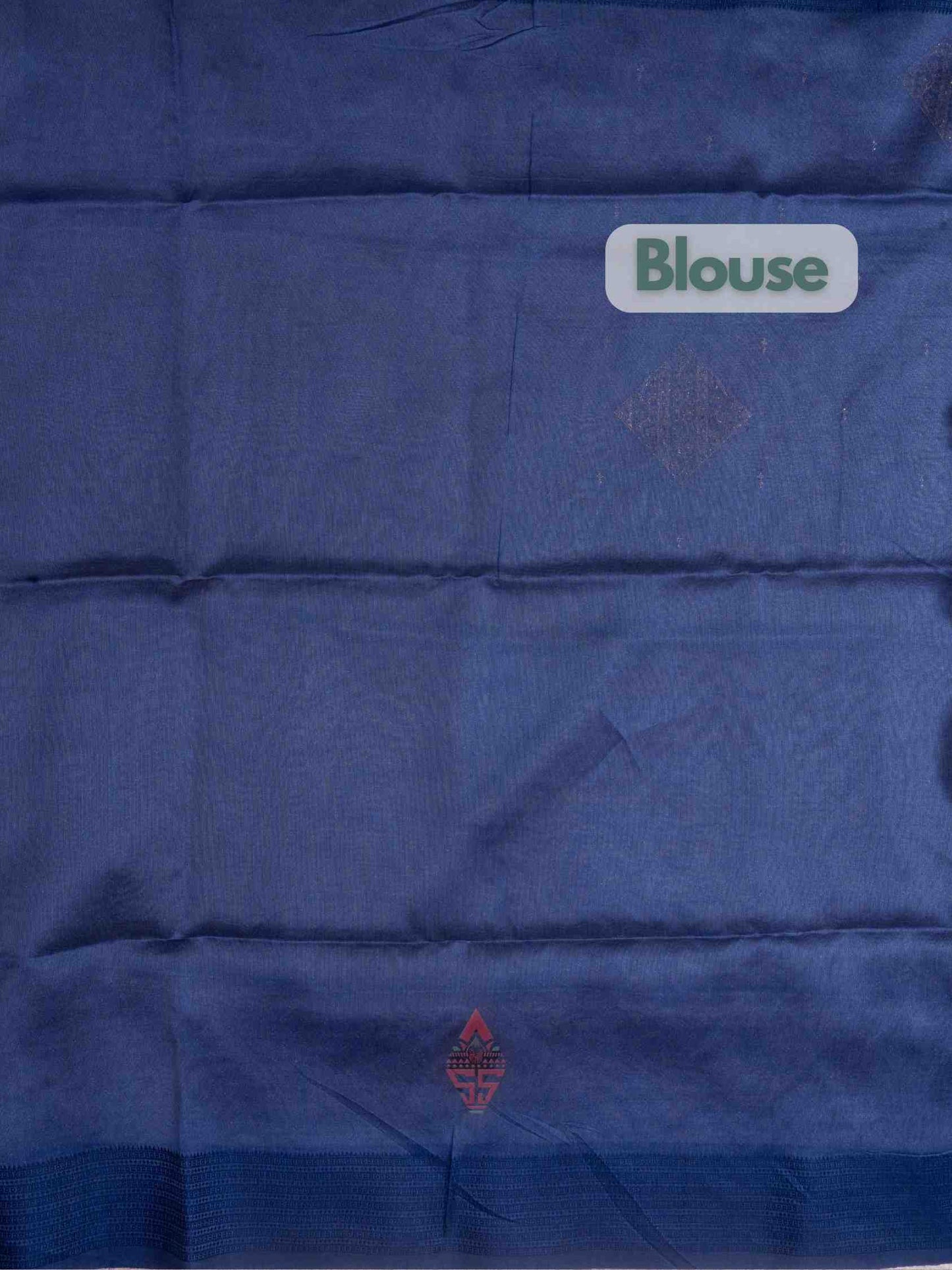 Grey color Organza Fancy Saree with Dark Blue Border