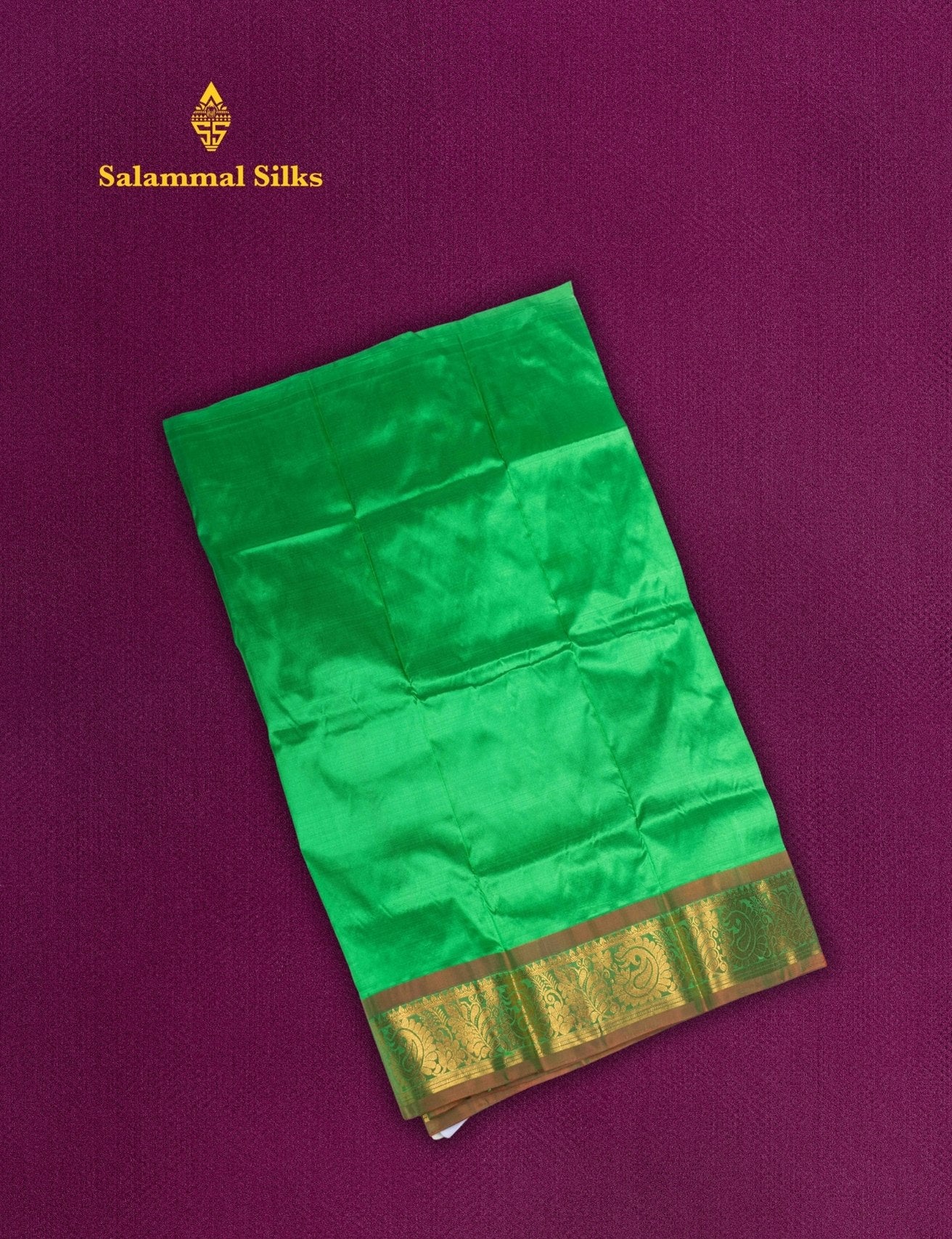 Pure Silk Pattu Pavadai (Green Colour) With Green Blouse 27"
