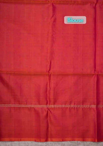 Yellow Green Soft Silk Saree With Pinkish Orange Border
