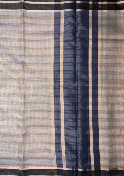 Kota Silk Saree Cream Sandal With Black Blouse