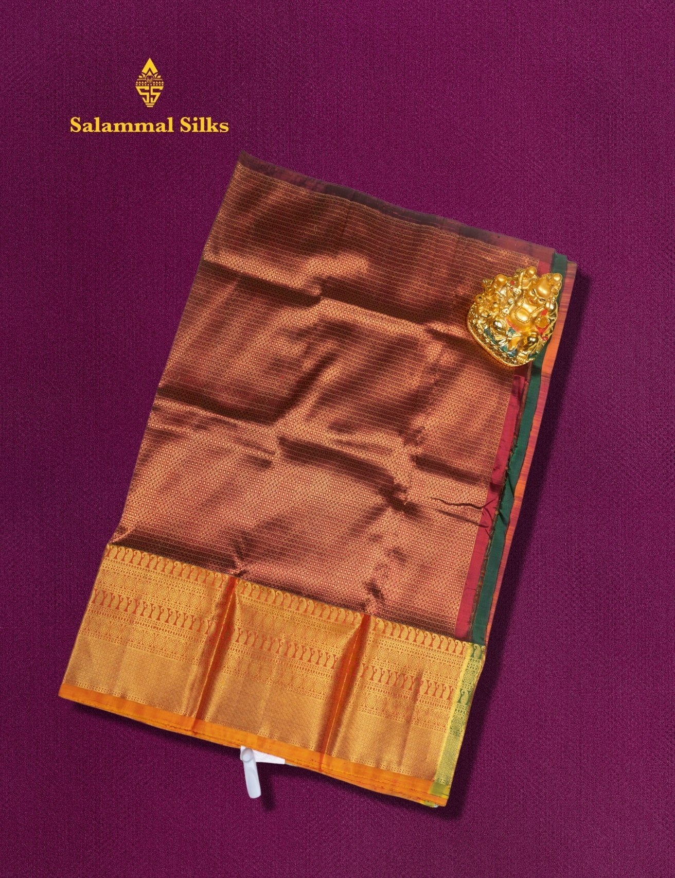 Pure Silk Pattu Pavadai ( Dark Maroon ) With Mustard Yellow Blouse 27"