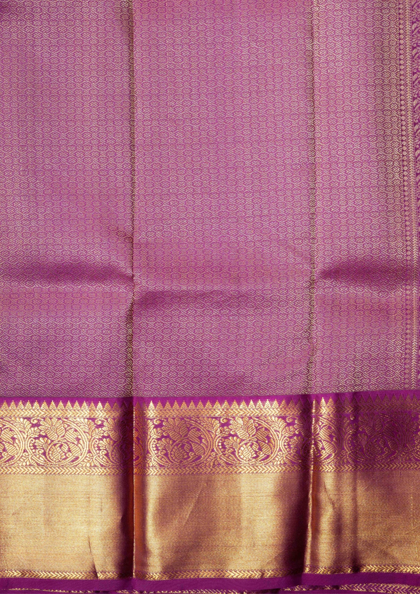 Manthulir Yellow Kanjivaram Pure Silk Saree With Magenta Blouse