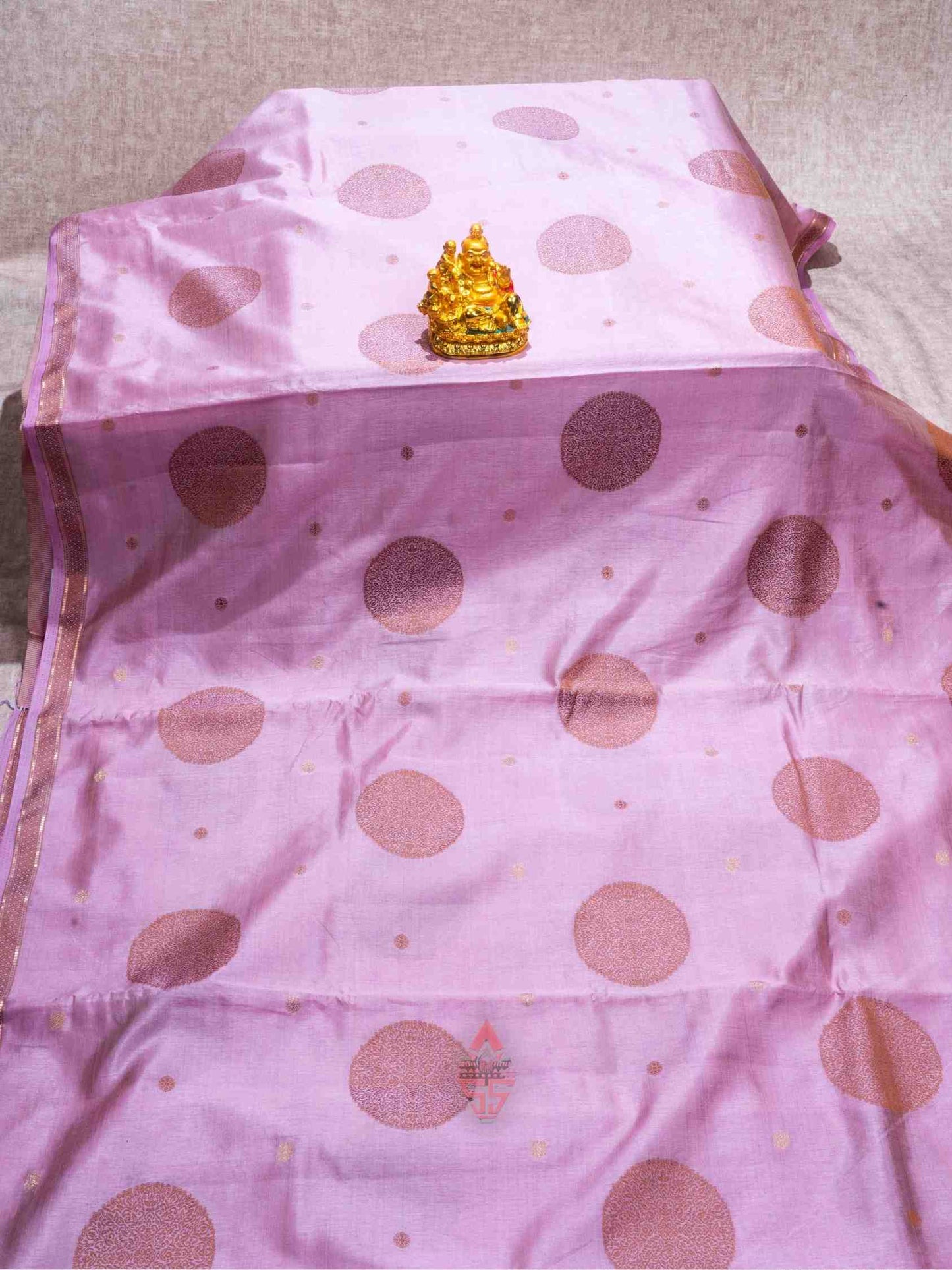 Pink color Tussar small border Fancy Saree with blouse