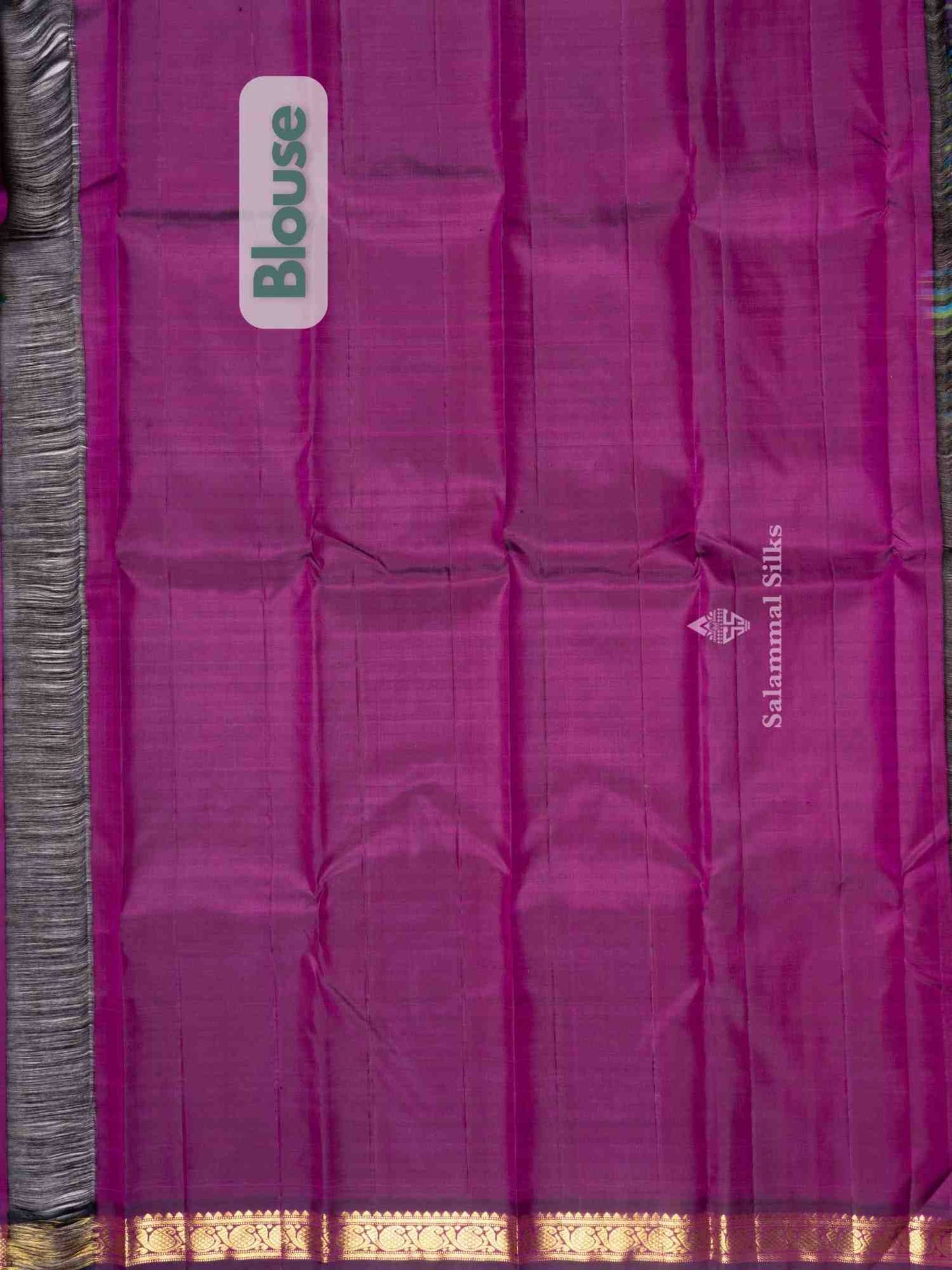 Multi Color Small Check Kanjivaram Pure Silk saree with Majentha Blouse