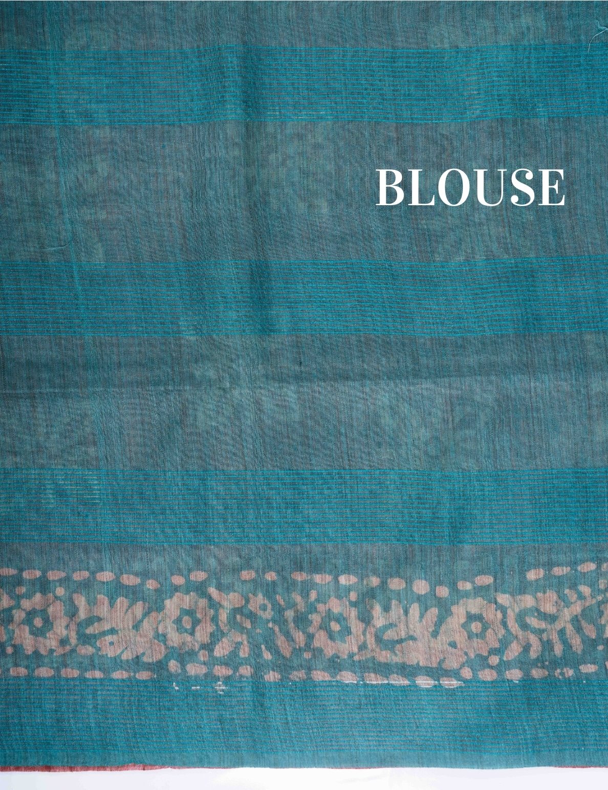 Olive Blue  Printed Pure Cotton With Blouse