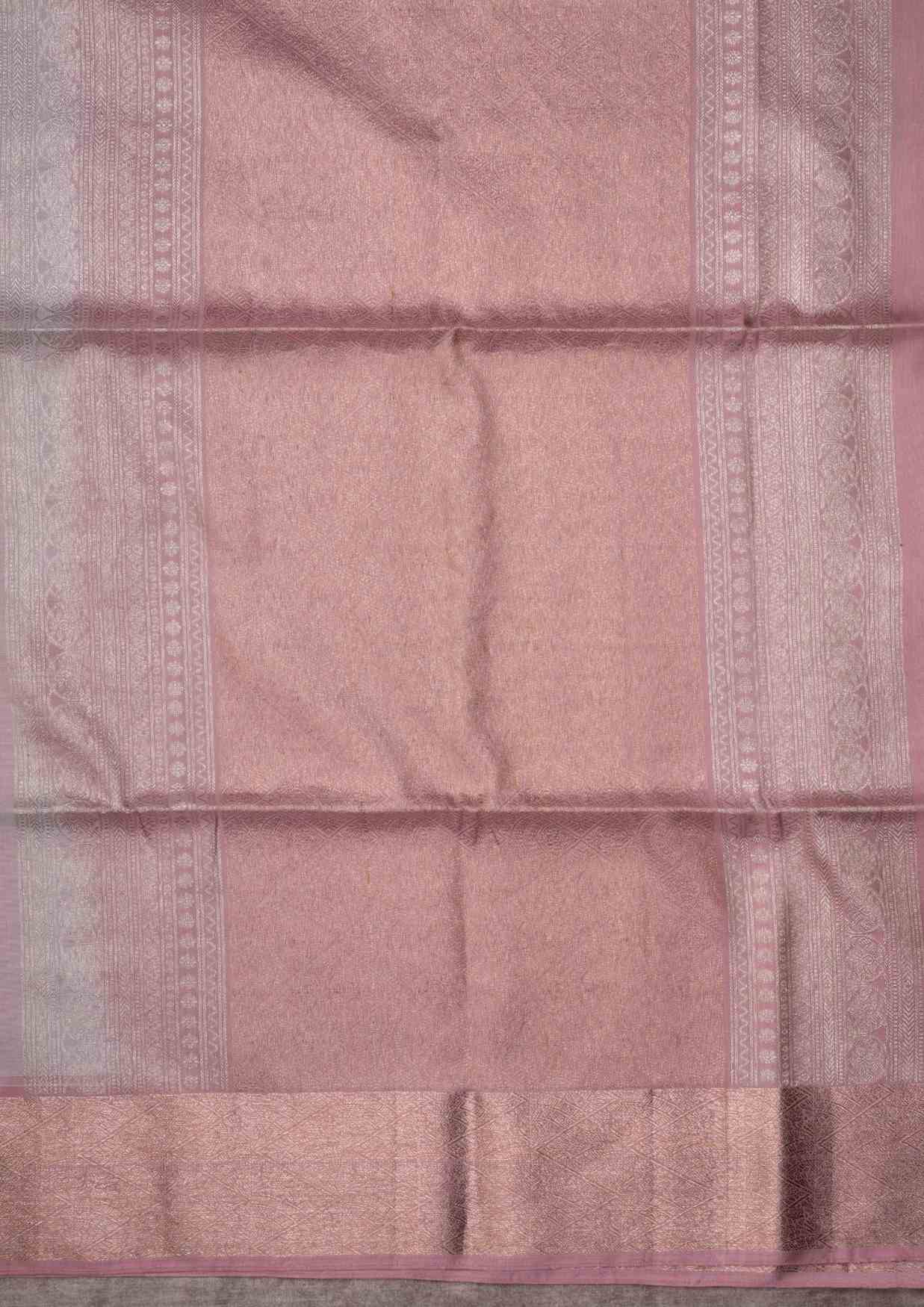 Onion Pink Pure Soft Silk Saree With Baby Pink Blouse