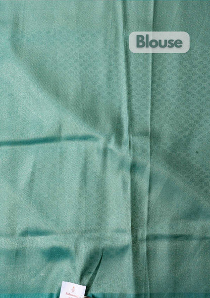 Fancy Soft Tissue Saree Neon Green With Grand Blouse