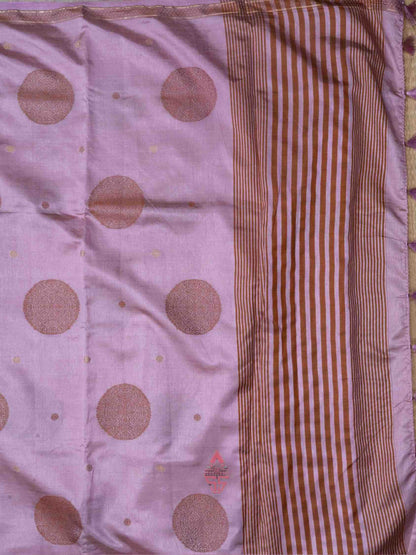 Pink color Tussar small border Fancy Saree with blouse