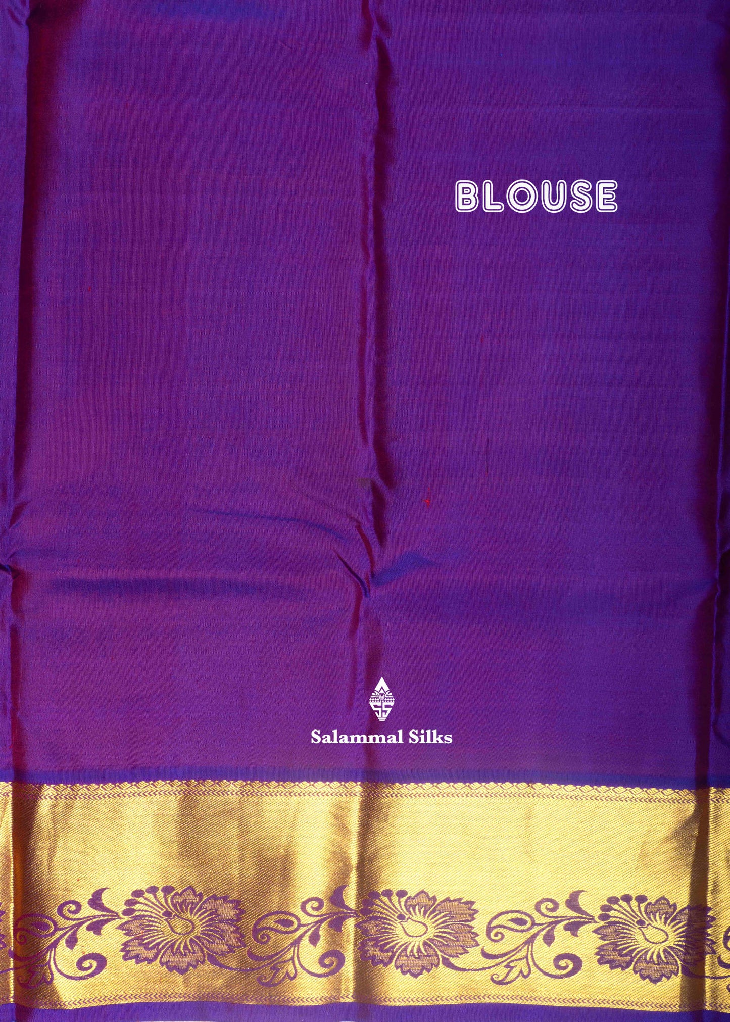 Kanjivaram Maroon Pure Silk Saree With Violet  Blouse