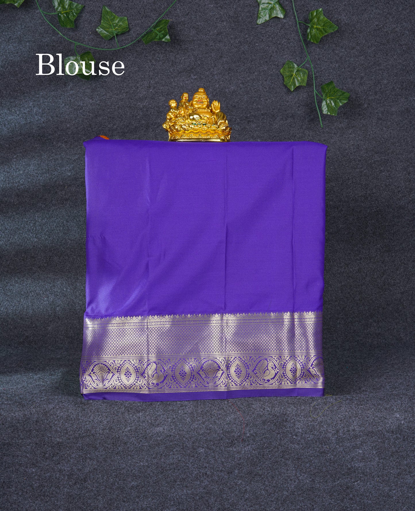 Semi Pattu Pavadai ( Orange ) With Violet Blouse 21"