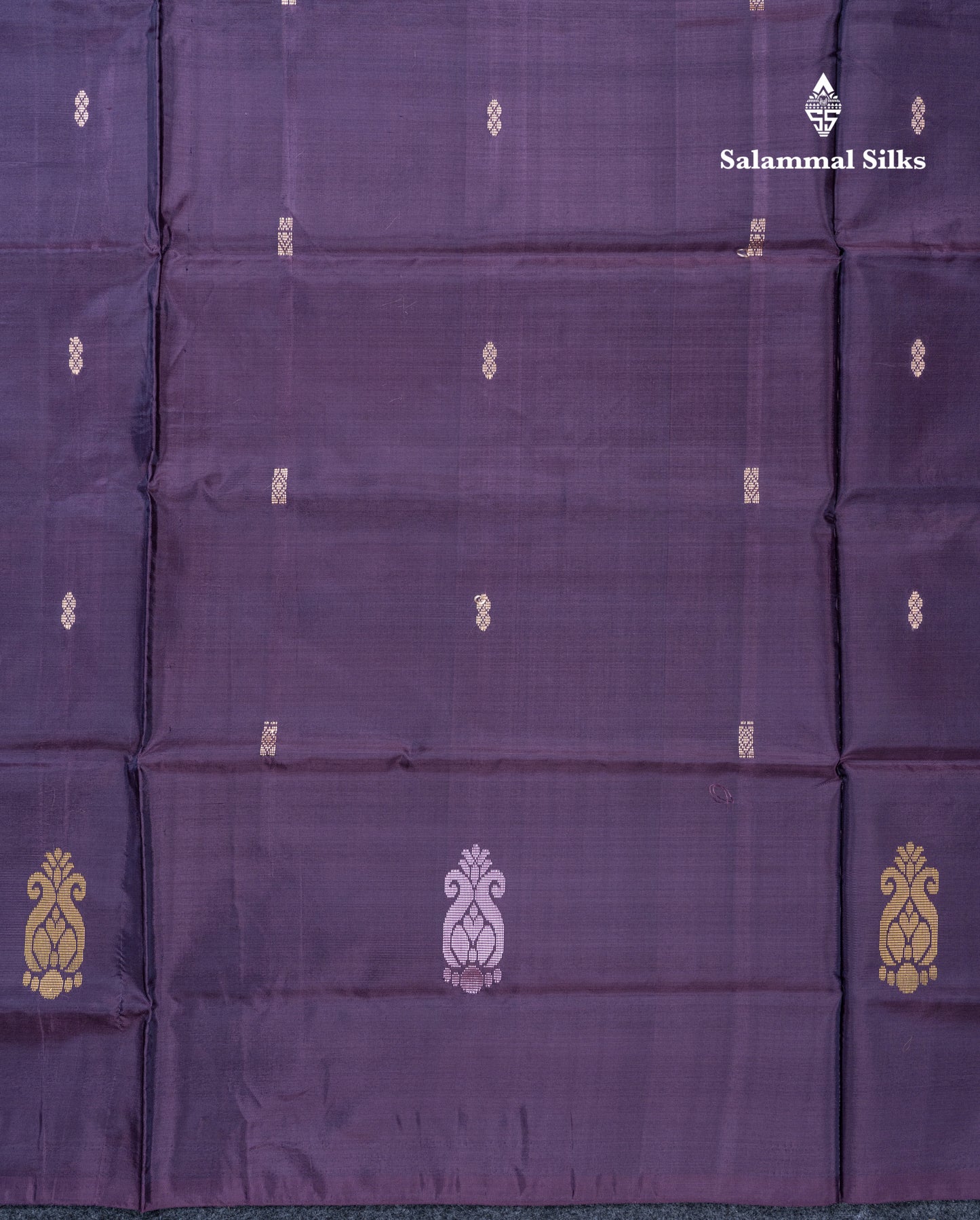 Violet Banana Pinth Saree (Vaazhainaar Pattu) With Contrast Dark Peach Blouse