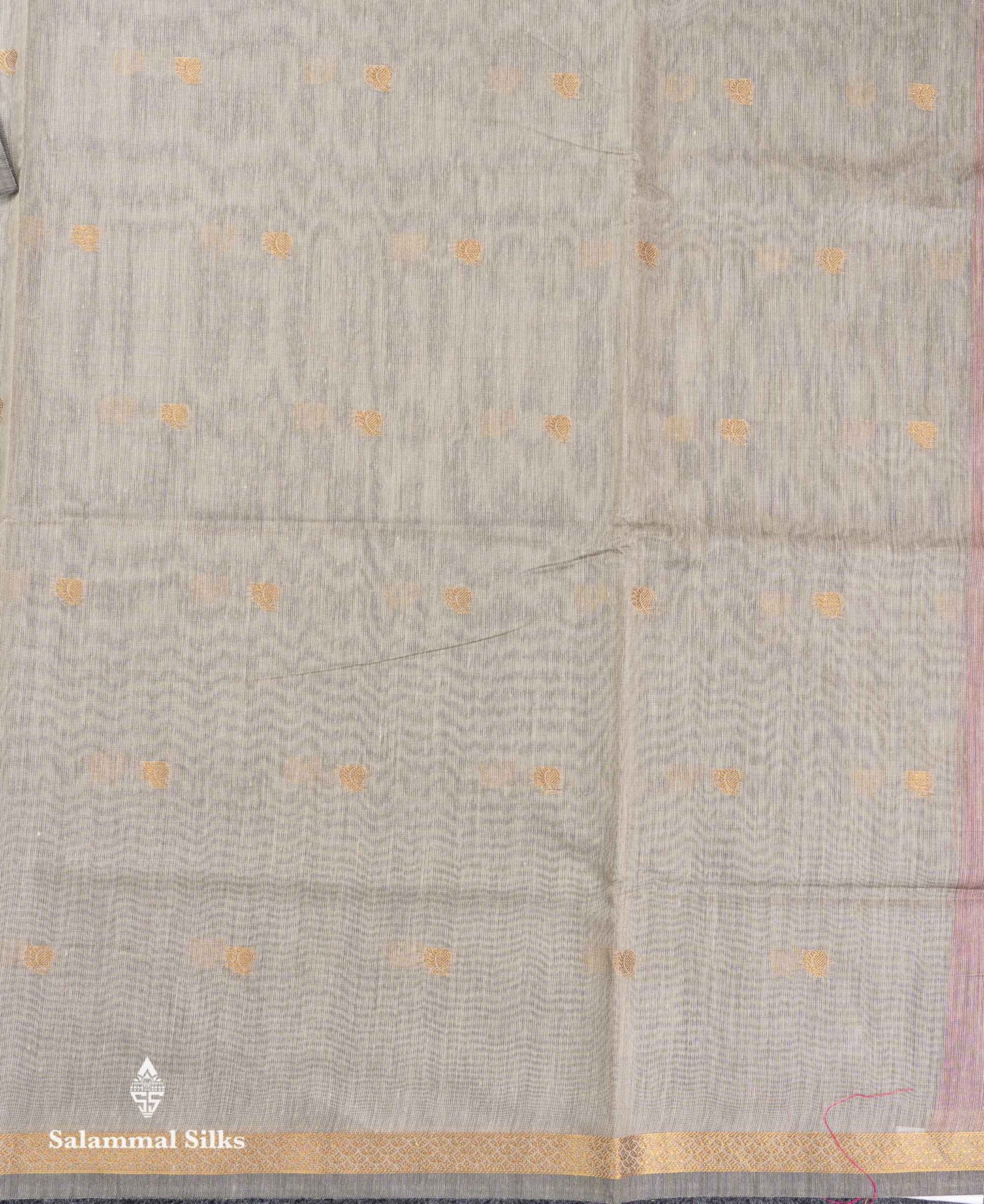 Beautiful Cream Grey Maheshwar Cotton Saree With Contrast Pink Blouse