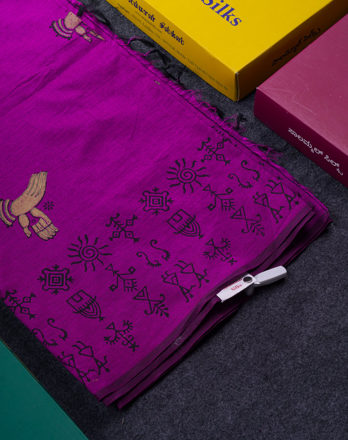 Beautiful Vadamalli South Cotton Printed Saree With Contrast Onion Pink Blouse